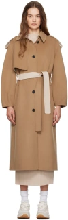 Mackage Tan & Beige Ceyla Coat In Light Camel/trench