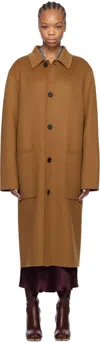 Mackage Tan Beckett Handmade Wool Coat In C1201 Earth Brown