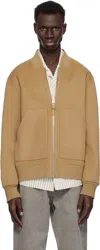 Mackage Tan Emilio Bomber Jacket In Light Camel C0274