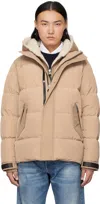 Mackage Tan Riley Classic Down Jacket In Camel