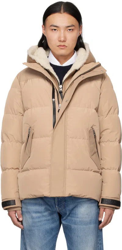 Mackage Tan Riley Classic Down Jacket In Camel
