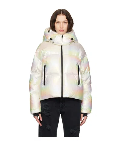 Mackage White Tessy Down Jacket In Pearl