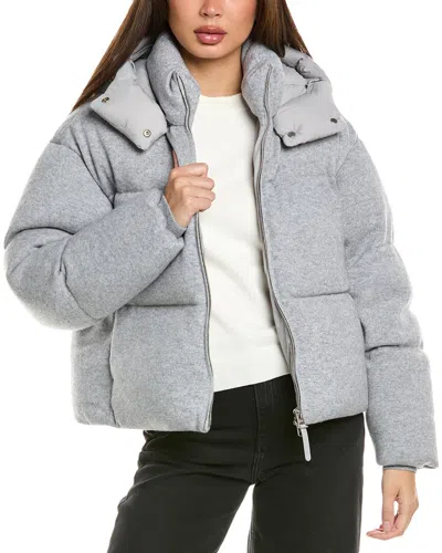 Mackage Tessyk Medium Wool & Cashmere-blend Jacket In Grey