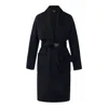 Mackage Shawl-lapels Belted Wool Coat In Black