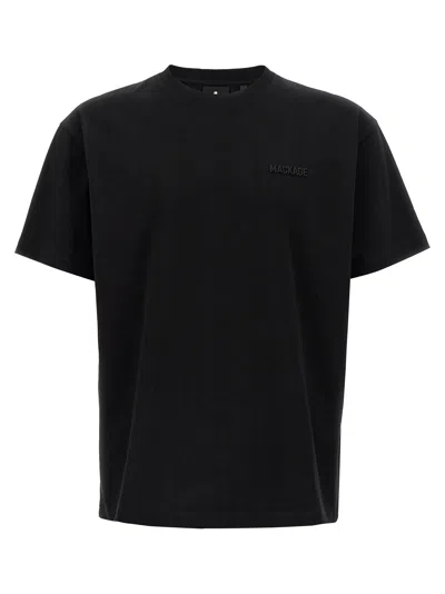 Mackage Tone-on-tone Logo T-shirt In Black