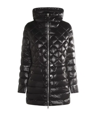 Mackage Tooky Diamond-quilted Hooded Coat In Black