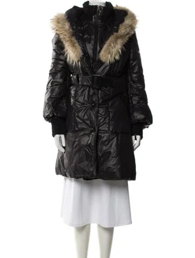 Pre-owned Mackage Trench Coat In Black