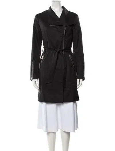 Pre-owned Mackage Trench Coat In Black/blue