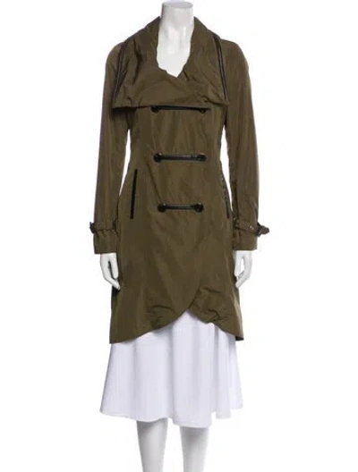 Pre-owned Mackage Trench Coat In Green