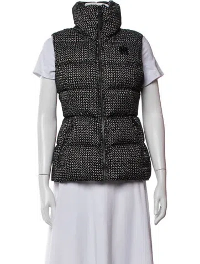 Pre-owned Mackage Tweed Pattern Down Jacket W/ Tags In Black