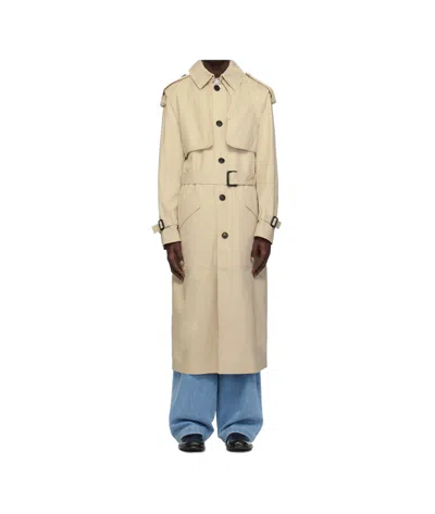 Mackage Twill Trench Coat In Nude
