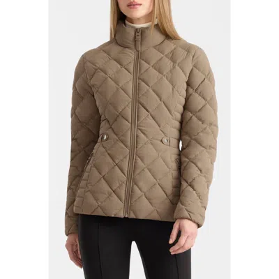 Mackage Vik Diamond Quilted Recycled Down Jacket In Neutral