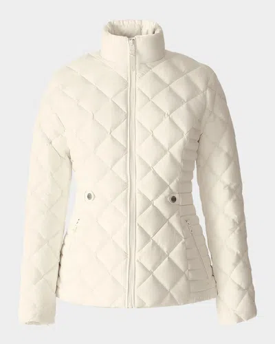 Mackage Vik Diamond-quilted Short Down Jacket In White