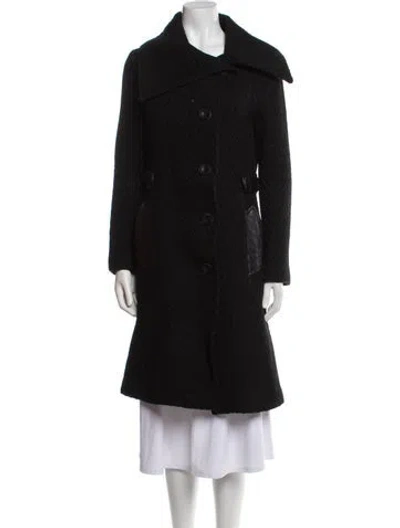 Pre-owned Mackage Virgin Wool Faux Fur Coat In Brown