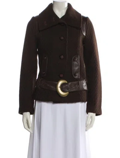 Pre-owned Mackage Virgin Wool Jacket In Brown