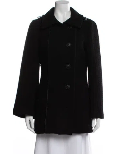 Pre-owned Mackage Virgin Wool Peacoat In Black