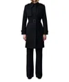 Mackage Winn Classic Trench Coat In Black In Black