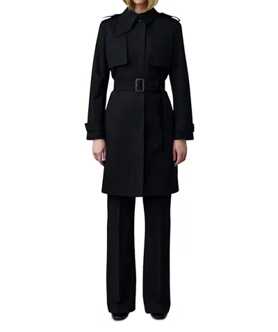 Mackage Winn Classic Trench Coat In Black