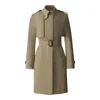 Mackage Long-sleeved Belt Trench Coat In Light Camel