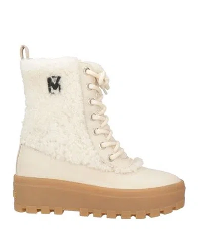 Mackage Woman Ankle Boots Ivory Size 7 Shearling In Nude