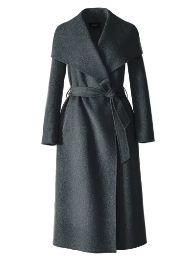 Mackage Women's Belted Light Wool Coat In Gray