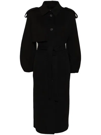 Mackage Women's Ceyla Belted Wool Felt Belted Coat In Black