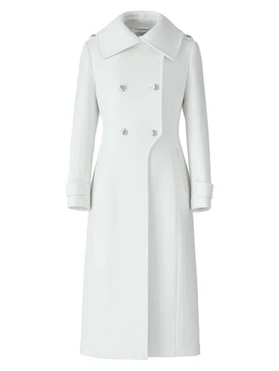 Mackage Women's Elodie Double-breasted Wool Coat In White
