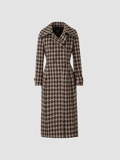 Mackage Women's Elodie Houndstooth Patterned Wool Coat In Multi