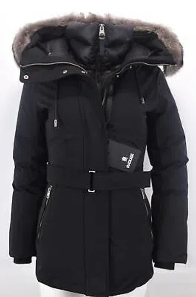 Pre-owned Mackage Women's Jeni 2-in-1 Down Parka Jacket Coat Size Xxs 0 Black
