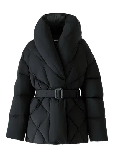 Mackage Women's Olive Down Belted Jacket In Black