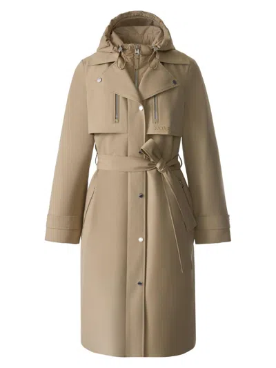 Mackage Women's Siobhan Technical Trench Coat In Brown