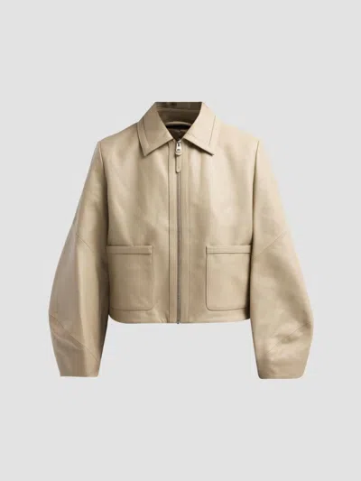 Mackage Women's Solana Leather Jacket In Neutral