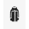 Mackage Womens Black Natural Lilibeth Shearling-trims Regular-fit Stretch-recycled-nylon Down Jacket