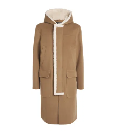Mackage Wool Abraham Duffle Coat In Brown