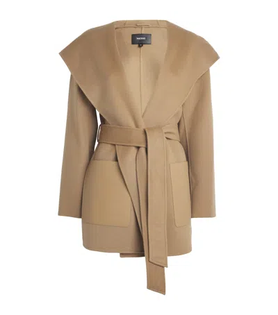 Mackage Wool Azra Wrap Coat In Brown