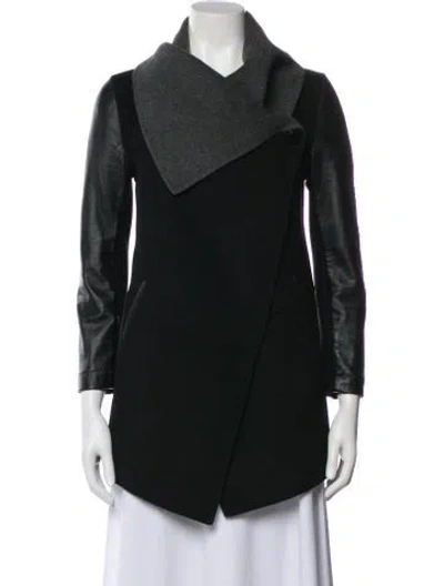 Pre-owned Mackage Wool Biker Jacket In Black