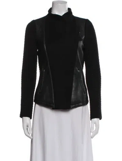 Pre-owned Mackage Wool Biker Jacket In Black