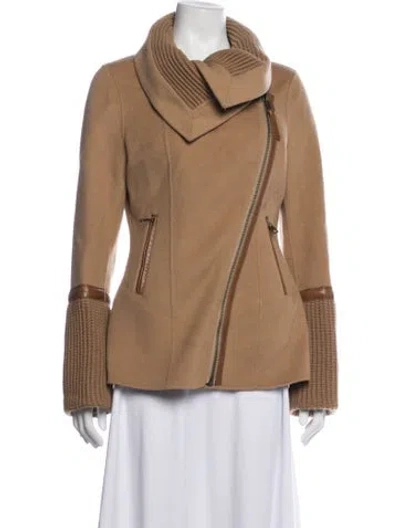 Pre-owned Mackage Wool Biker Jacket In Brown