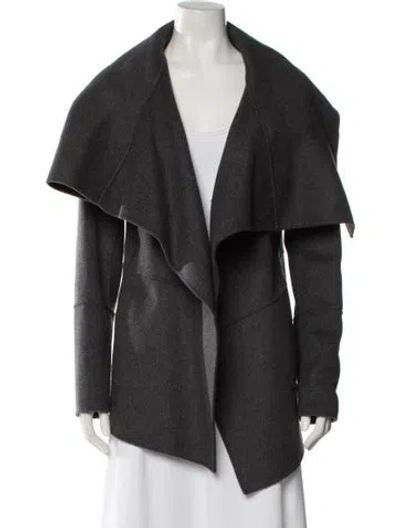 Pre-owned Mackage Wool Biker Jacket In Gray