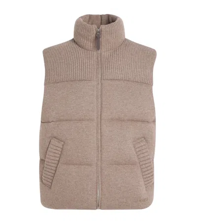 Mackage Wool-cashmere Braxton Down Gilet In Brown