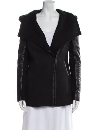 Pre-owned Mackage Wool Coat In Black