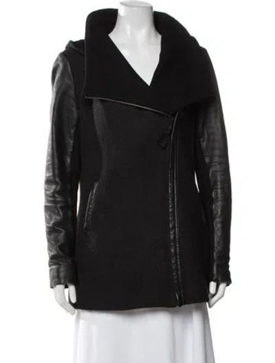 Pre-owned Mackage Wool Coat In Black