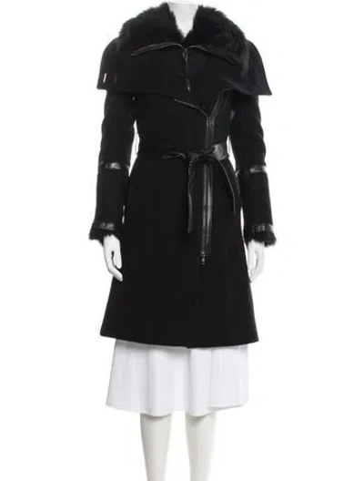 Pre-owned Mackage Wool Coat In Black