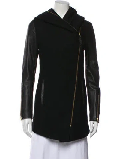 Pre-owned Mackage Wool Coat In Black/green