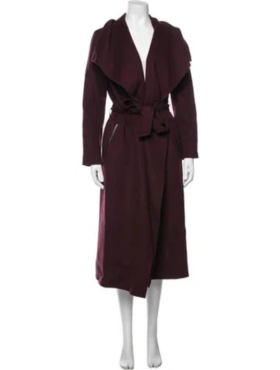 Pre-owned Mackage Wool Coat In Burgundy