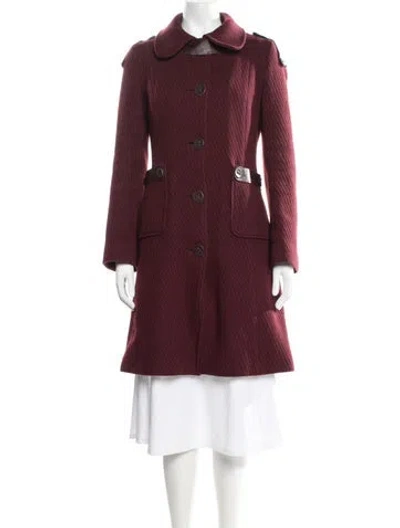 Pre-owned Mackage Wool Coat In Burgundy