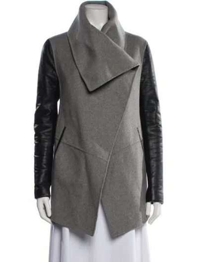 Pre-owned Mackage Wool Coat In Grey