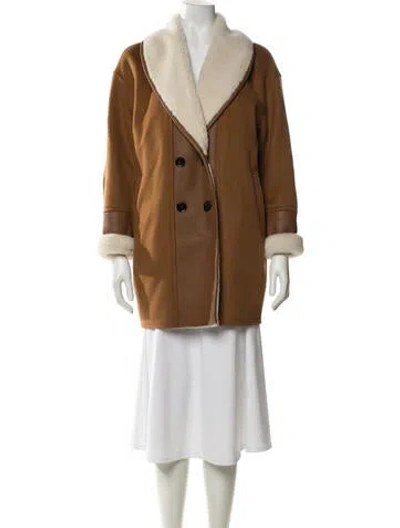 Pre-owned Mackage Wool Colorblock Pattern Jacket In Brown