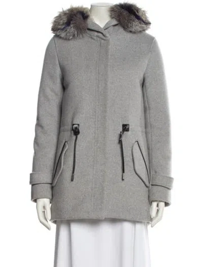 Pre-owned Mackage Wool Down Coat In Gray