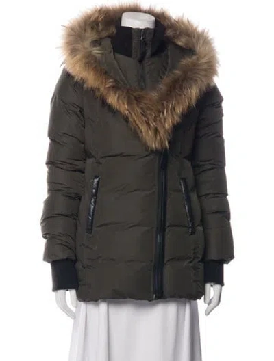 Pre-owned Mackage Wool Down Jacket In Green